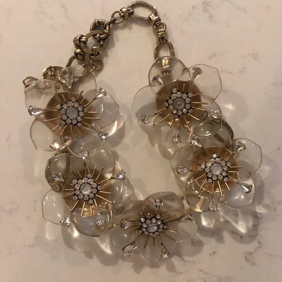 Statement Necklace. Kate Spade.acrylic/gold/crystal choker necklace